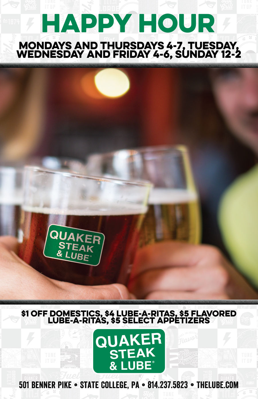 Happy Hour At the Quaker Steak & Lube State College, PA Restaurant