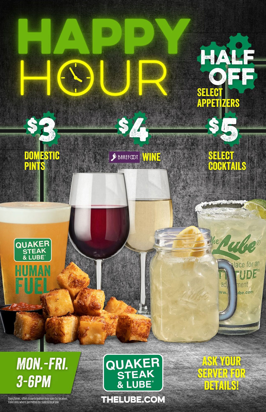 Happy Hour At the Quaker Steak & Lube Valley View Restaurant