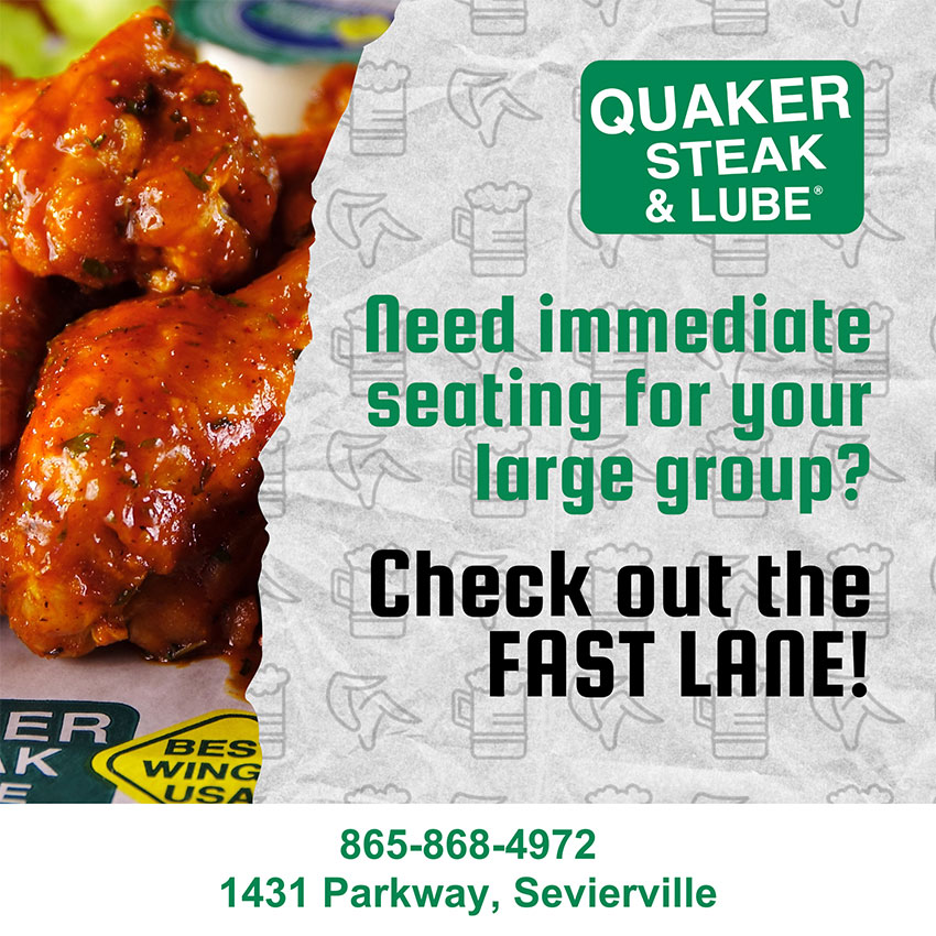 The Fast Lane At the Quaker Steak & Lube Sevierville Restaurant