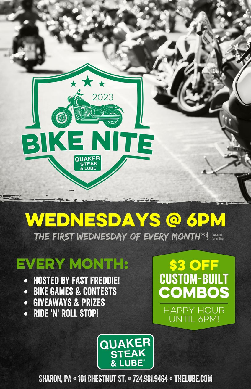 Bike Night Quaker Steak Lube